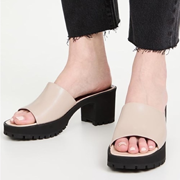 STAUD Black and Cream Platform Mules - Picture 5 of 13